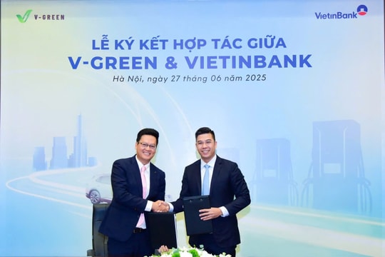 V-Green và VietinBank hợp tác phát triển hạ tầng trạm sạc ô tô điện