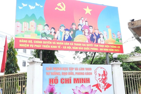 Xã Thanh Oai mới tổng vệ sinh môi trường, sẵn sàng vận hành chính quyền địa phương hai cấp