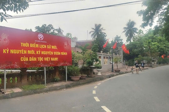 Xã Đan Phượng mới rực rỡ cờ hoa chào đón “thời khắc lịch sử”