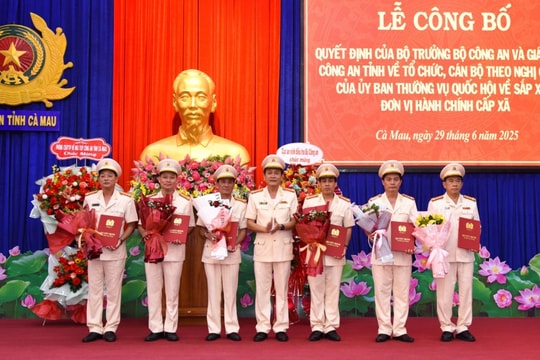 Công an Cà Mau kiện toàn nhân sự, giữ ổn định cơ sở
