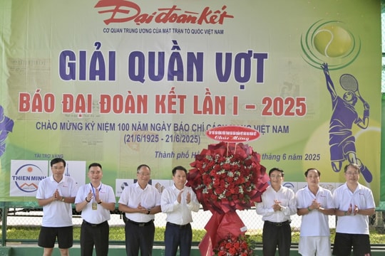 Sôi nổi giải quần vợt báo Đại Đoàn Kết lần 1/2025