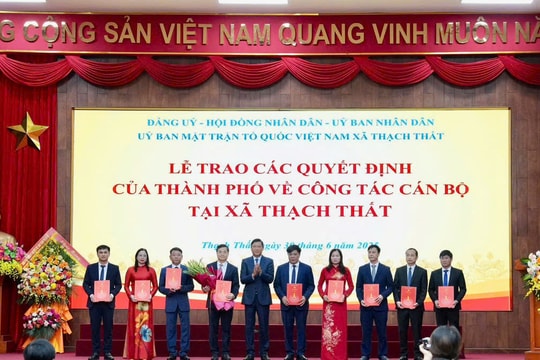 Đồng chí Lê Minh Đức giữ chức Bí thư Đảng ủy xã Thạch Thất
