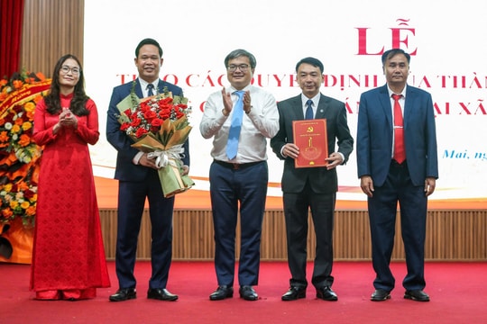Phó Chủ tịch UBND thành phố Hà Nội Trương Việt Dũng trao quyết định nhân sự tại phường Chương Mỹ và các xã Phú Nghĩa, Xuân Mai