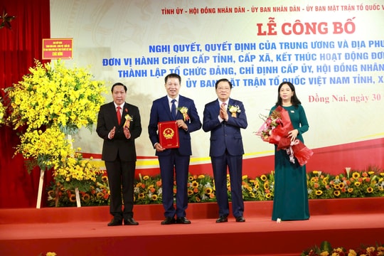 Công bố các quyết định nhân sự tỉnh Đồng Nai mới