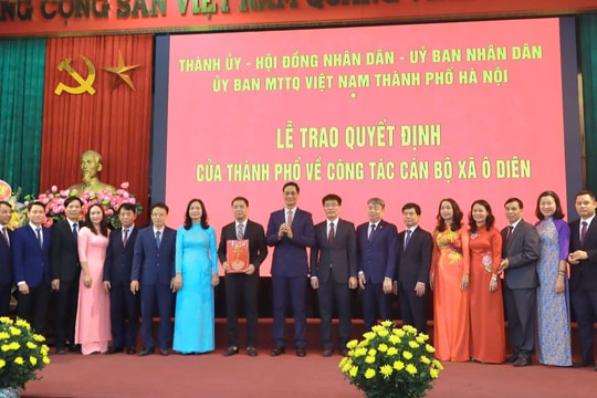 Công bố Quyết định thành lập 3 xã: Đan Phượng, Ô Diên, Liên Minh