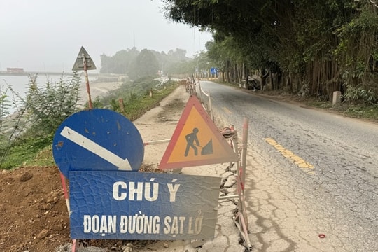 Phân luồng giao thông phục vụ thi công xây dựng cầu Bài Văn