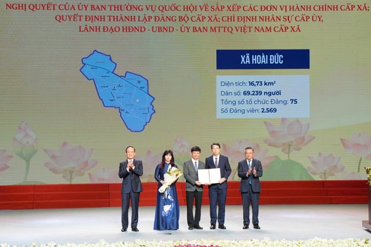 TP Hà Nội Công bố Bí thư, Chủ tịch UBND xã Hoài Đức