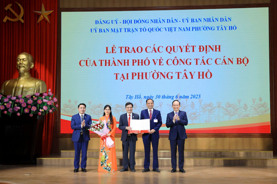Dấu mốc lịch sử trong giai đoạn phát triển mới của phường Tây Hồ