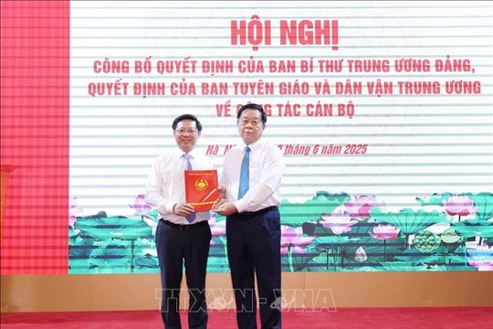 Đồng chí Trần Thanh Lâm giữ chức Phó Trưởng ban Tuyên giáo và Dân vận Trung ương