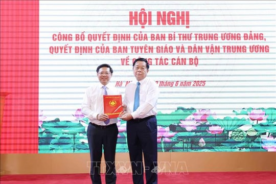 Đồng chí Trần Thanh Lâm giữ chức Phó Trưởng ban Tuyên giáo và Dân vận Trung ương