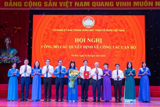 Từ 1/7/2025: Cơ quan Ủy ban Trung ương MTTQ Việt Nam có 19 ban, đơn vị