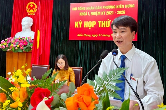Phường Kiến Hưng nghiêm túc vận hành bộ máy chính quyền sau sắp xếp
