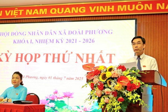 Kỳ họp thứ nhất HĐND xã Đoài Phương khóa I, nhiệm kỳ 2021-2026