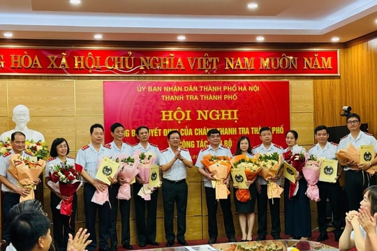 Thanh tra thành phố Hà Nội công bố quyết định về công tác cán bộ