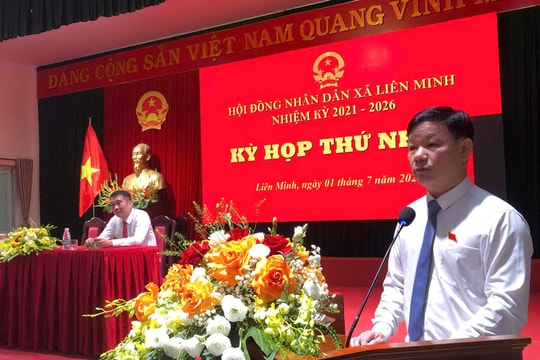 HĐND xã Liên Minh nhiệm kỳ 2021-2026 tổ chức kỳ họp đầu tiên