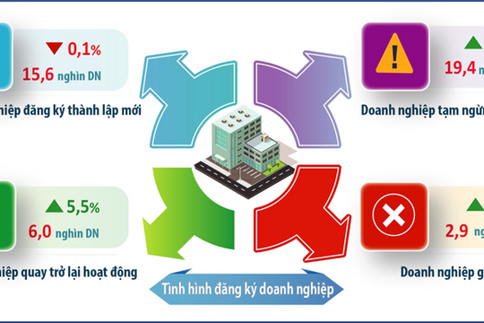 Hà Nội: Doanh nghiệp thành lập mới trong tháng 6 tăng gần 20%