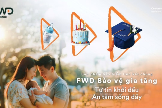 FWD ra mắt sản phẩm bảo hiểm mới tự động tăng quyền lợi bảo vệ mỗi năm