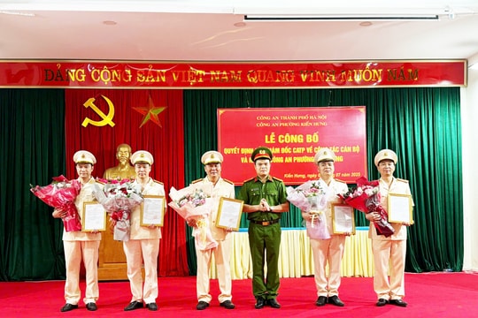 Trung tá Hán Minh Kiên là Trưởng Công an phường Kiến Hưng