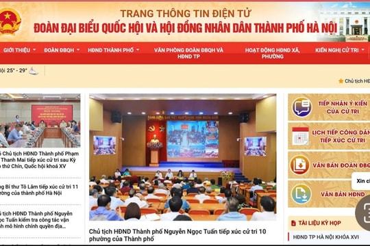 Trang TTĐT Đoàn ĐBQH và HĐND TP Hà Nội cập nhật giao diện mới