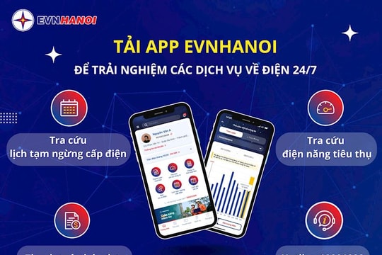 App EVNHANOI giúp người dân kiểm soát lượng tiêu thụ điện
