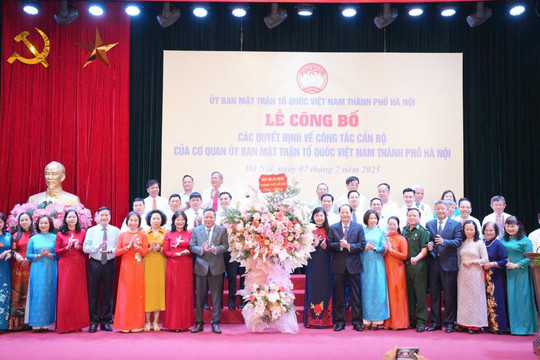 Cơ quan MTTQ TP Hà Nội gồm 10 ban, 16 đơn vị trực thuộc