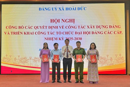 Đảng bộ xã Hoài Đức triển khai kế hoạch Đại hội Đảng bộ cấp cơ sở