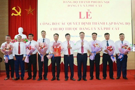 Xã Phú Cát thành lập các tổ chức cơ sở Đảng sau sáp nhập