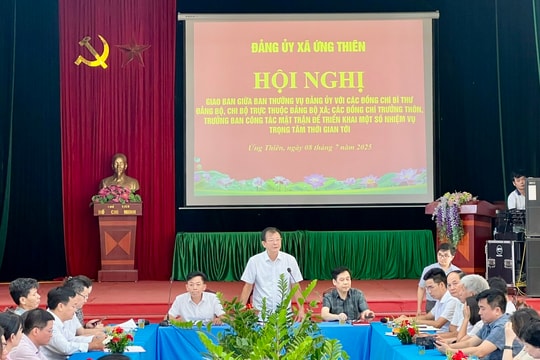 Bí thư Đảng ủy xã Ứng Thiên: "Cán bộ cơ sở là lực lượng quyết định hiệu quả thực thi nghị quyết"