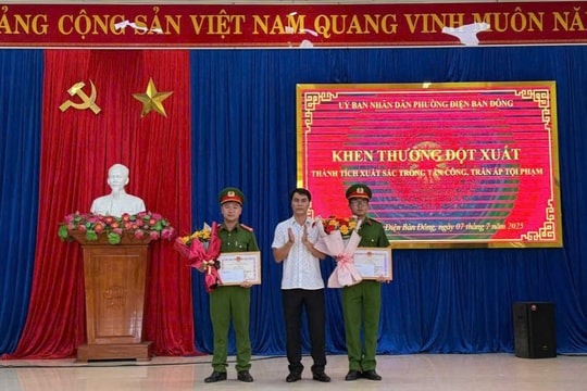Đà Nẵng Khen thưởng chiến công đầu tiên của Công an phường Điện Bàn Đông