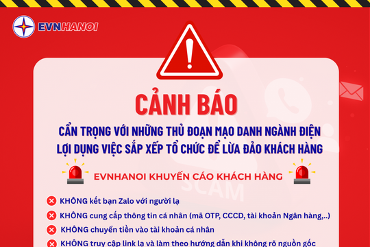 Cảnh báo mạo danh ngành điện Thủ đô để trục lợi, lừa đảo