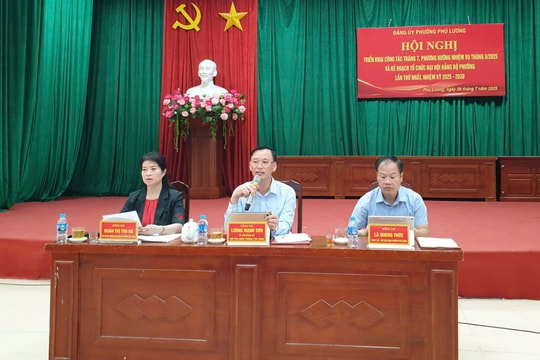 Đại hội Đảng bộ phường Phú Lương diễn ra trước ngày 15-8