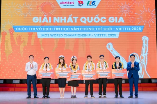 Trao giải cuộc thi Vô địch Tin học văn phòng thế giới - Viettel 2025
