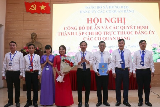 Xã Hưng Đạo thành lập các chi bộ trực thuộc Đảng ủy cơ quan Đảng
