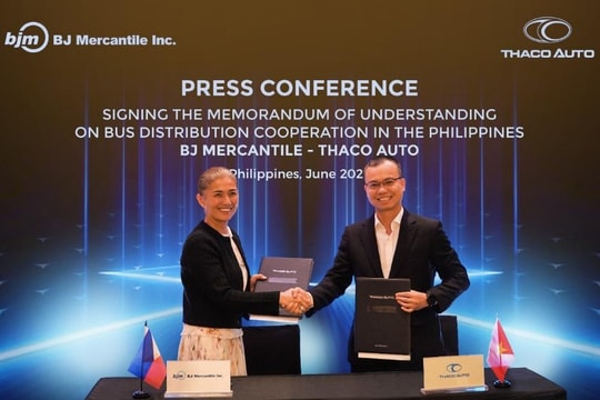THACO AUTO hợp tác với Tập đoàn BJ Mercantile phân phối xe bus thương hiệu THACO tại Philippines