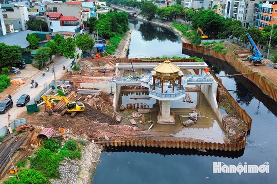 Hà Nội: Đập dâng sông Tô Lịch vào chặng nước rút