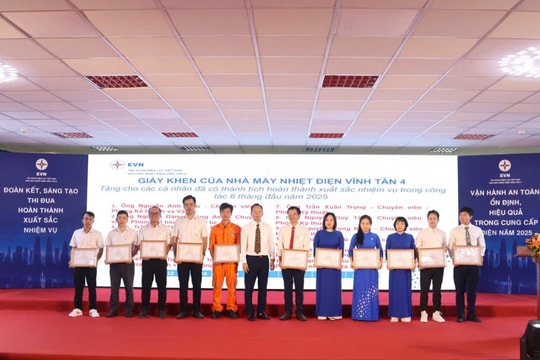 Nhiệt điện Vĩnh Tân 4: Hoàn thành xuất sắc nhiệm vụ