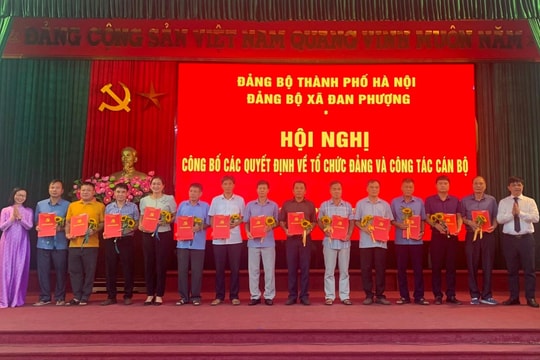 Xã Đan Phượng có 66 Đảng bộ, chi bộ trực thuộc