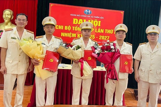 Đại hội Chi bộ Tổng hợp Công an xã Thiên Lộc lần thứ nhất