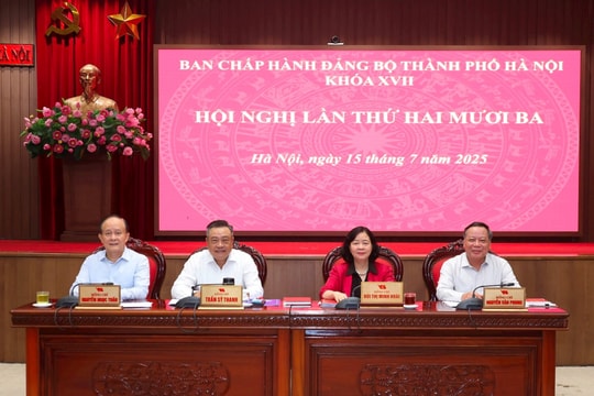 Thông qua phương hướng công tác nhân sự Đại hội Đảng bộ thành phố Hà Nội lần thứ XVIII