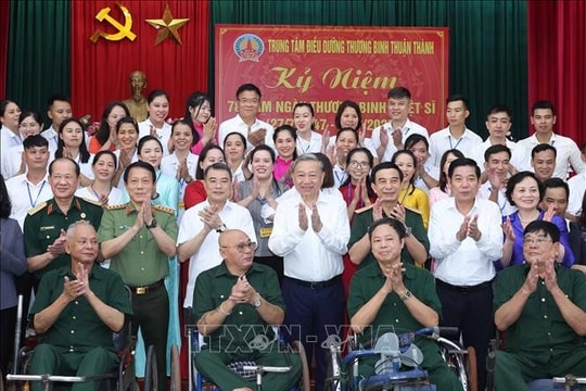 Tổng Bí thư Tô Lâm: Chăm lo tốt hơn cho các thương binh, bệnh binh và gia đình có công