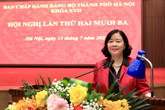 Bí thư Thành ủy Hà Nội Bùi Thị Minh Hoài: Thống nhất cao về phương hướng công tác nhân sự Đại hội Đảng bộ thành phố Hà Nội