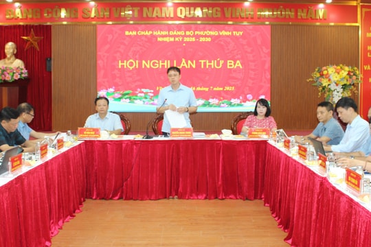 Đại hội đại biểu Đảng bộ phường Vĩnh Tuy dự kiến diễn ra ngày 21 và 22-8