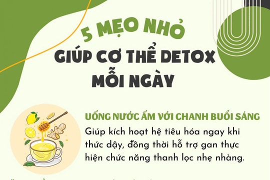5 mẹo nhỏ giúp cơ thể detox mỗi ngày