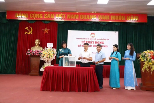 MTTQ xã Hồng Vân phát động ủng hộ Quỹ đền ơn đáp nghĩa