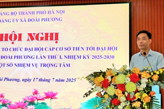 Xã Đoài Phương triển khai công tác tổ chức Đại hội đại biểu Đảng bộ xã