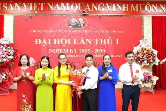 Đại hội Chi bộ cơ quan Ủy ban MTTQ Việt Nam xã Thanh Oai lần thứ nhất