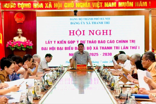 Xã Thanh Trì lấy ý kiến để hoàn thiện báo cáo chính trị