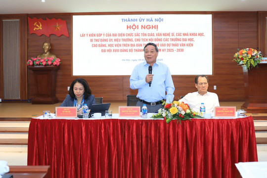 Góp ý vào dự thảo Văn kiện Đại hội XVIII Đảng bộ TP Hà Nội Đề xuất thêm nhiều khâu đột phá chiến lược phát triển Thủ đô