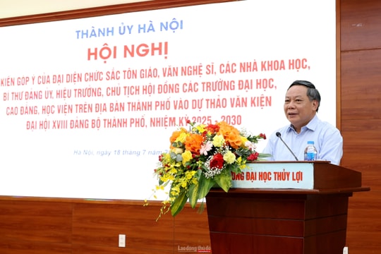 Lấy ý kiến góp ý vào Dự thảo Văn kiện Đại hội lần thứ XVIII Đảng bộ thành phố Hà Nội