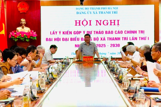 Xã Thanh Trì lấy ý kiến góp ý Dự thảo báo cáo chính trị đại hội